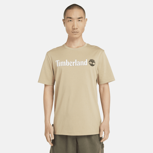 T-shirt con Logo Lineare da Uomo in , Uomo, , Taglia: M - Timberland - Modalova