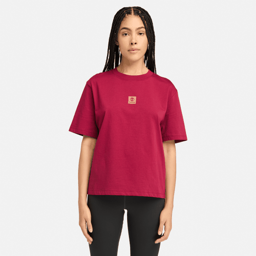 T-shirt a Maniche Corte Stack Logo da Donna in rosso, Donna, rosso, Taglia: 3XL - Timberland - Modalova