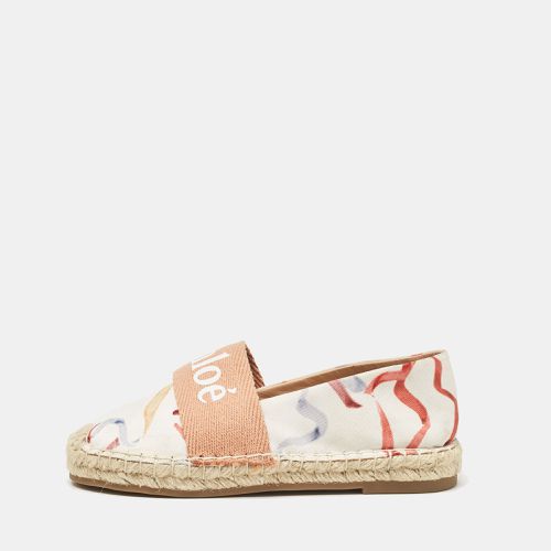 Chloé /Brown Printed Fabric Woody Espadrille Flats Size 30 (kids) - Chloe - Modalova