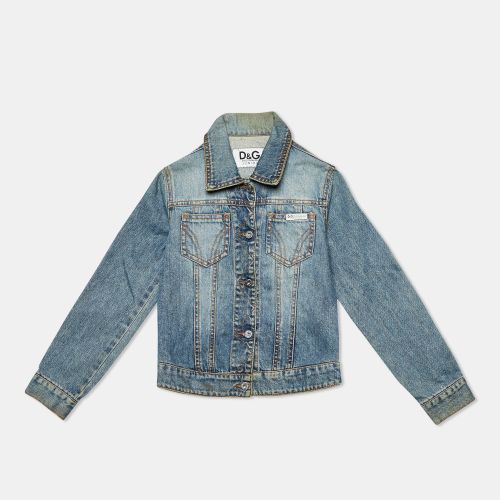 Junior Denim Studded Button Front Jacket 6 Yrs - D&G - Modalova