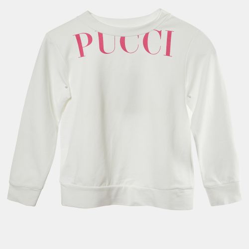 Logo Printed Cotton Knit Sweatshirt 4 yrs - Emilio Pucci - Modalova