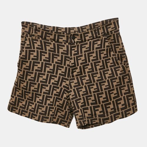 Kids Zucca Pattern Jacquard Knit Shorts 10 Yrs - Fendi - Modalova