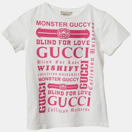 Kids Logo Print Cotton T-Shirt 5 Yrs - Gucci - Modalova