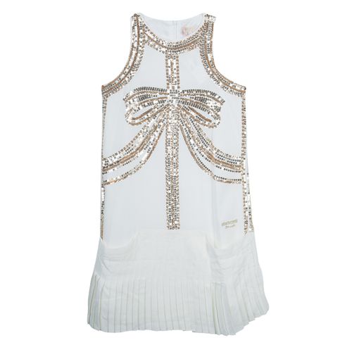 Sequin Embellished Pleated Dress 10 Yrs - Roberto Cavalli Angels - Modalova