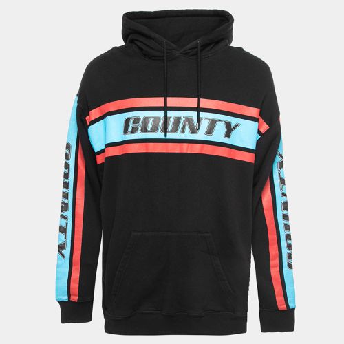 County Stripe Print Cotton Hoodie M - Marcelo Burlon - Modalova