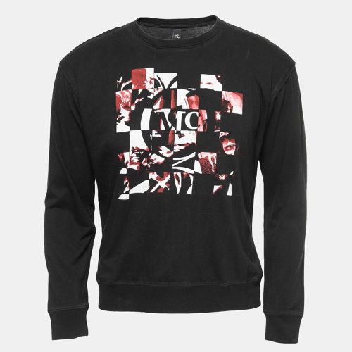 Printed Cotton Knit Crew Neck T-Shirt S - McQ by Alexander McQueen - Modalova