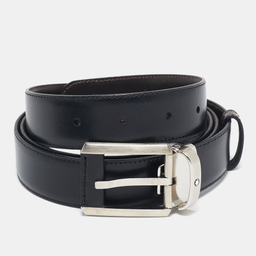 Brown Leather Cut to Size Reversible Buckle Belt - Montblanc - Modalova