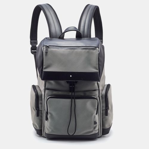 Black Nylon and Leather Large Nightflight Backpack - Montblanc - Modalova