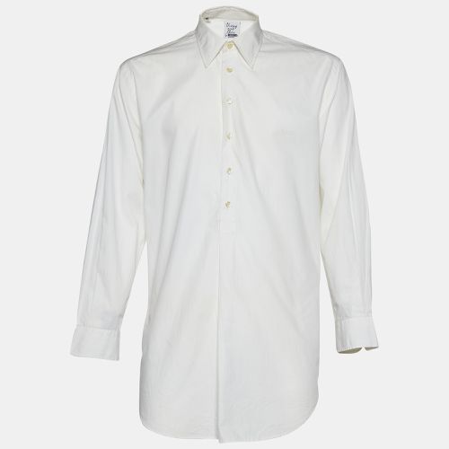 Cotton Half Placket Dress Shirt XL - Moschino Cheap and Chic - Modalova