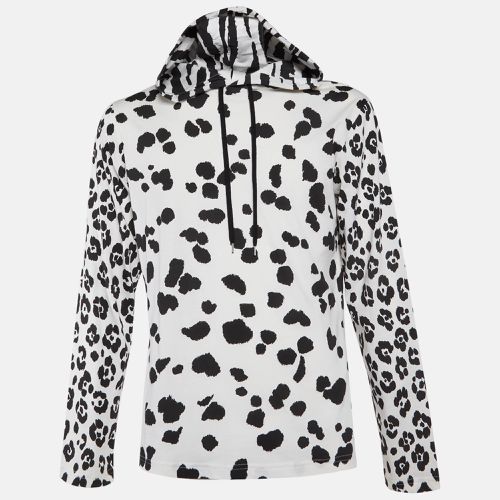 Monochrome Printed Cotton Hoodie L - Moschino Couture - Modalova