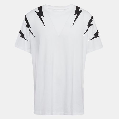 Printed Cotton Knit T-Shirt XXL - Neil Barrett - Modalova