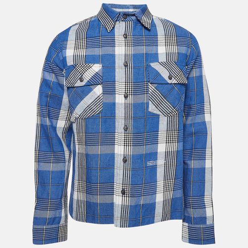 Checked Linen-Blend Shirt S - Off-White - Modalova