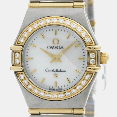 Shell 18k Yellow Gold Stainless Steel Constellation 1267.70 Quartz Men's Wristwatch 22 mm - Omega - Modalova