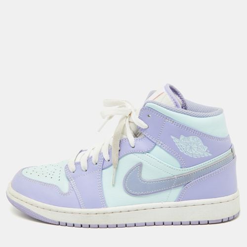 Purple/Green Leather Air Jordan 1 Mid Sneakers Size 43 - Air Jordans - Modalova