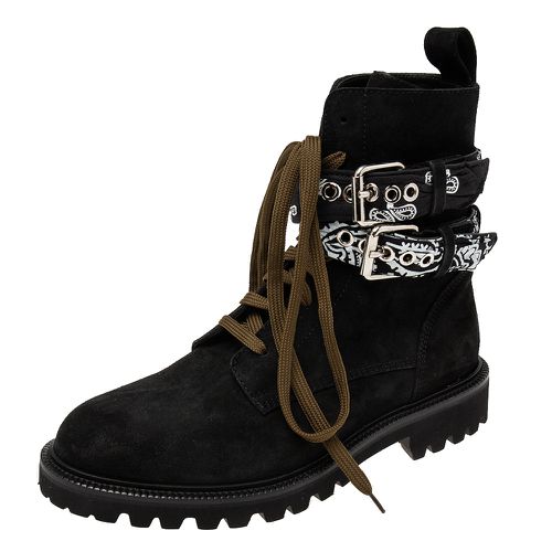 Suede Bandana Buckle Combat Boots Size 40 - Amiri - Modalova