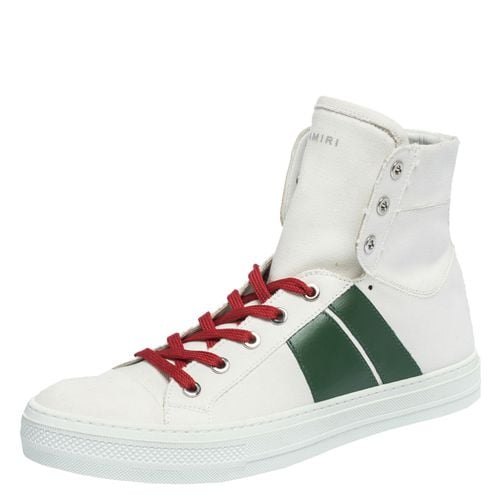 Green Canvas and Leather Sunset High Top Sneakers Size 42 - Amiri - Modalova