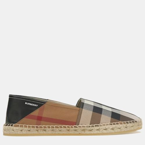 Black/Beige/ Check Espadrilles Size EU 44 - Burberry - Modalova