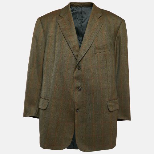 Vintage Khaki Plaid Wool Single Breasted Blazer 5XL - Burberry - Modalova