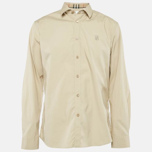 Stretch Poplin Long Sleeve Shirt XL - Burberry - Modalova