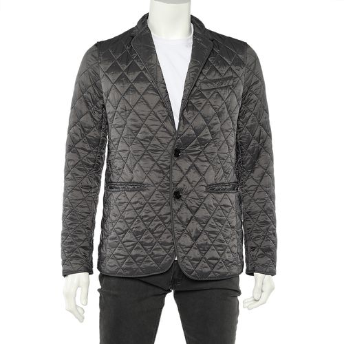 Charcoal Quilted Synthetic Jacket M - Burberry - Modalova