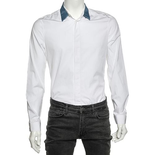 Cotton Contrast Collar Detail Button Front Shirt M - Balenciaga - Modalova