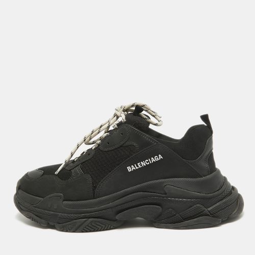 Leather and Mesh Triple S Sneakers Size 44 - Balenciaga - Modalova