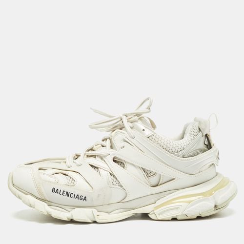 White Faux Leather and Mesh Sneakers Size 42 - Balenciaga - Modalova