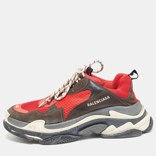 Leather and Mesh Triple S Sneakers Size 45 - Balenciaga - Modalova