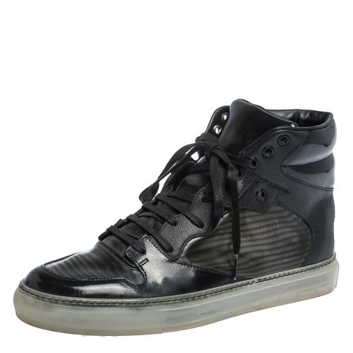 Leather and PVC Patchwork High Top Sneakers Size 41 - Balenciaga - Modalova