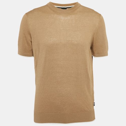 Linen Blend Knit Crew Neck T-Shirt S - Boss By Hugo Boss - Modalova