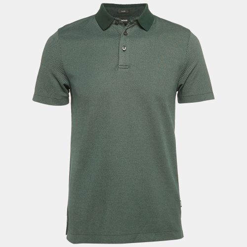 Patterned Cotton Slim Fit Polo T-Shirt S - Boss By Hugo Boss - Modalova