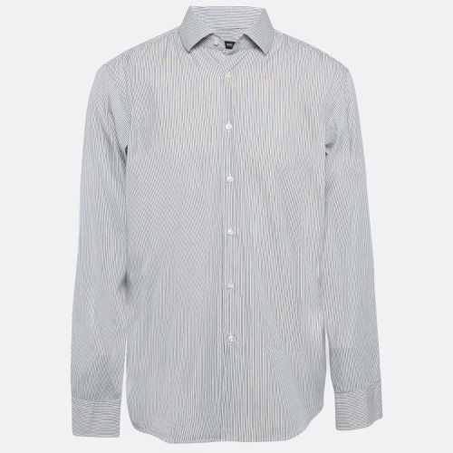 Pinstripe Cotton Button Up Shirt XXL - Boss By Hugo Boss - Modalova