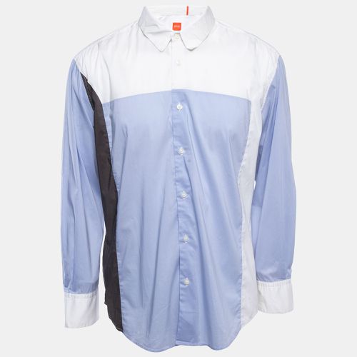 Boss Orange By Hugo Boss /Blue Cotton Blend Button Front Full Sleeve Shirt XXL - Boss By Hugo Boss - Modalova