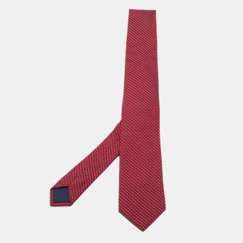 Geometric Patterned Jacquard Silk Tie - Boss By Hugo Boss - Modalova