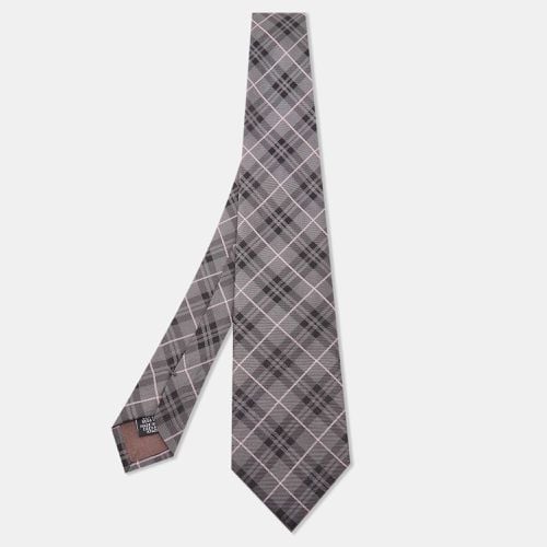 Check Patterned Silk Tie - Boss By Hugo Boss - Modalova