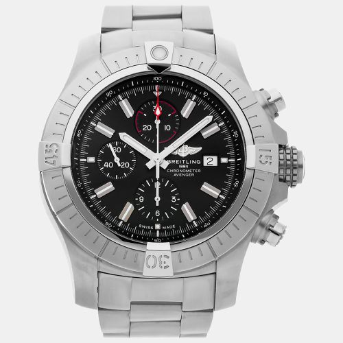 Stainless Steel Super Avenger A13375101B1A1 Automatic Men's Wristwatch 48 mm - Breitling - Modalova