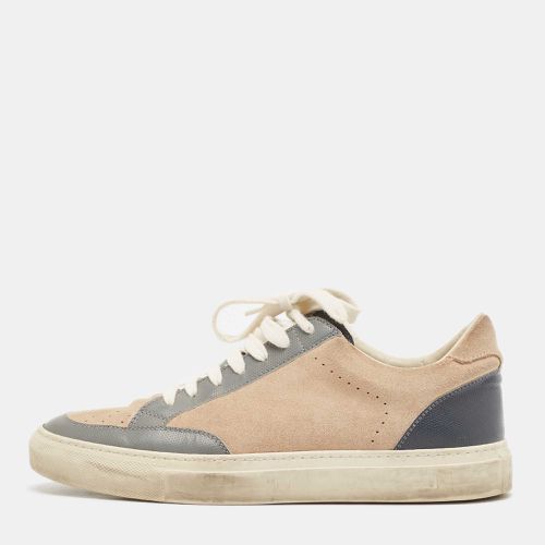 Grey Leather and Suede Lace Up Sneakers Size 41 - Brunello Cucinelli - Modalova