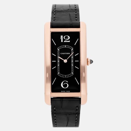 K Rose Gold Tank Cintree WGTA0025 Manual Winding Men's Wristwatch 23 mm - Cartier - Modalova