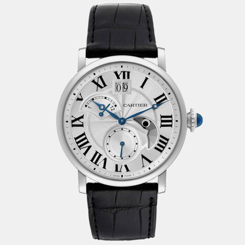 Rotonde Retrograde GMT Steel Dial Men's Watch W1556368 42 mm - Cartier - Modalova