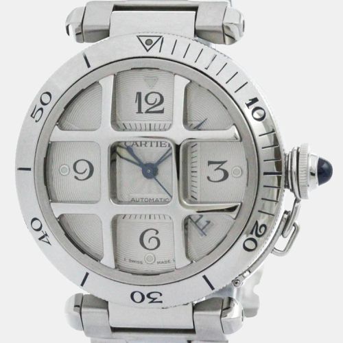 Stainless Steel Pasha W31059H3 Automatic Men's Wristwatch 38 MM - Cartier - Modalova