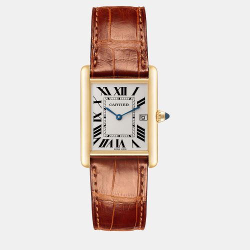 Tank Louis Yellow Gold Leather Men's Watch W1529756 - Cartier - Modalova