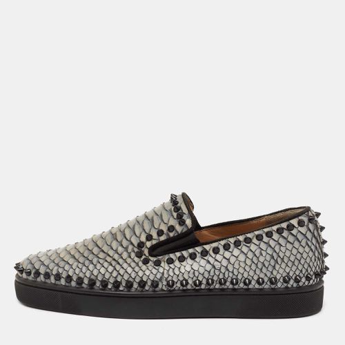 Python Pik Boat Spike Slip On Sneakers Size 40 - Christian Louboutin - Modalova