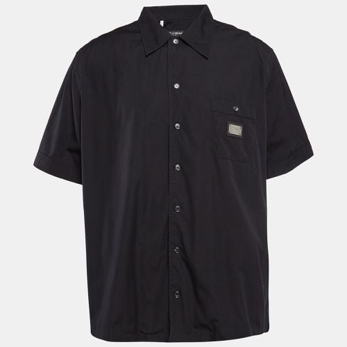 Cotton Logo-Plaque Short Sleeve Shirt XXXL - Dolce & Gabbana - Modalova