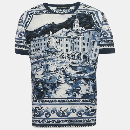 Ceramic Print Jersey Crew Neck T-Shirt XXXL - Dolce & Gabbana - Modalova