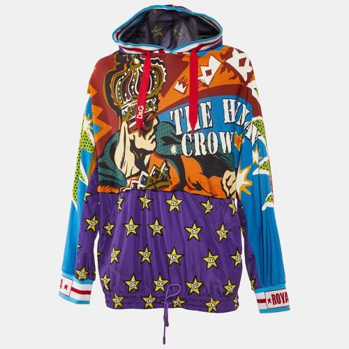 Superhero King Print Cotton Hoodie L - Dolce & Gabbana - Modalova