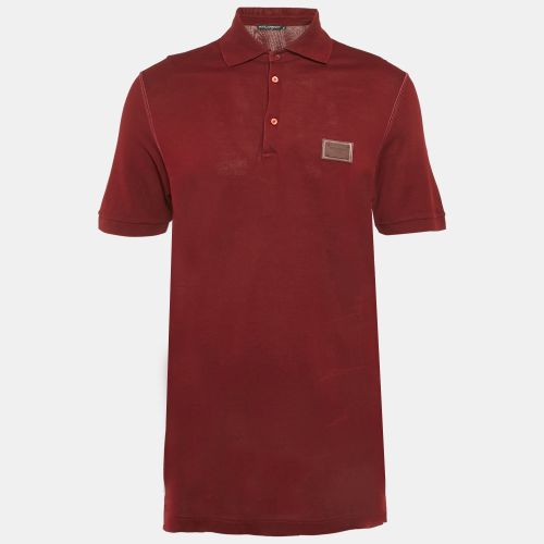 Cotton Pique Polo T-Shirt L - Dolce & Gabbana - Modalova