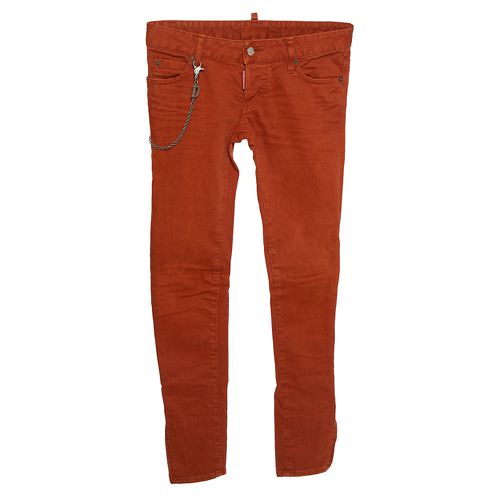 Rust Denim Chain Detail Slim Fit Jeans S - Dsquared2 - Modalova