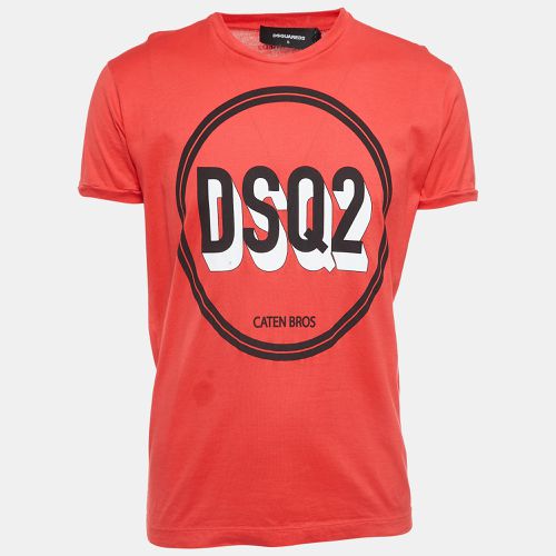 Logo Print Cotton Half Sleeve T-Shirt S - Dsquared2 - Modalova