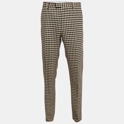 Beige Gingham Wool Trousers L - Etro - Modalova