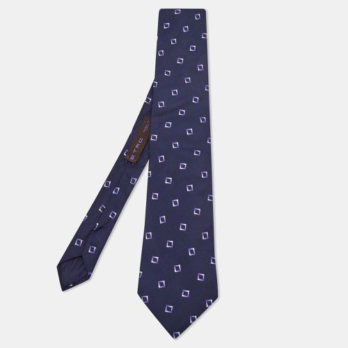 Square Patterned Silk Jacquard Tie - Etro - Modalova